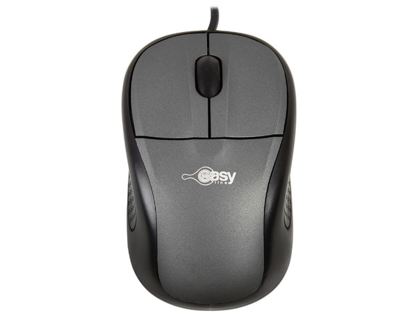 Mouse Óptico Alámbrico Easy Line, USB. Color Negro/Gris.