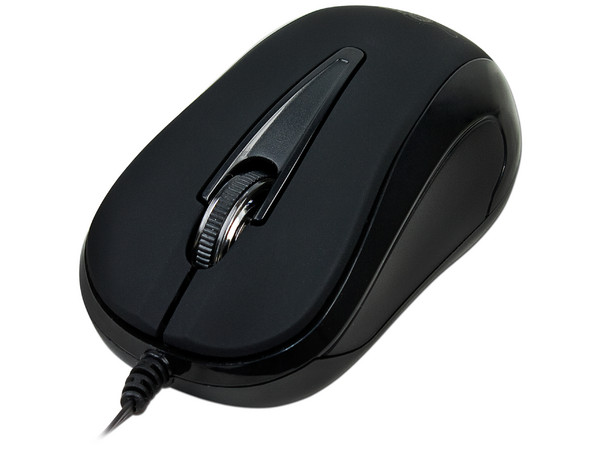 Mini Mouse Óptico Easy Line cable retráctil USB. Color Negro.