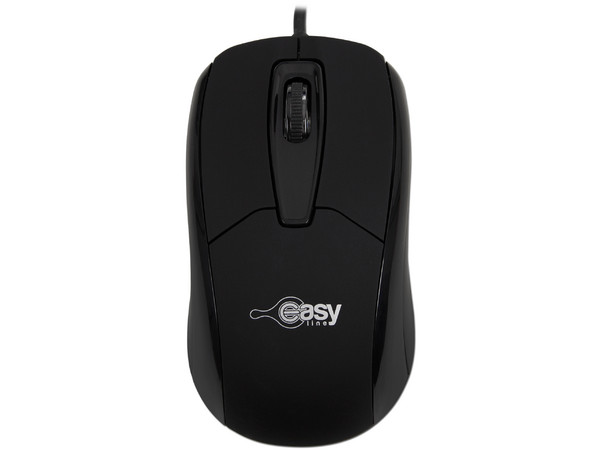 Mouse Óptico Easy Line, hasta 1000 dpi, USB. Color Negro.
