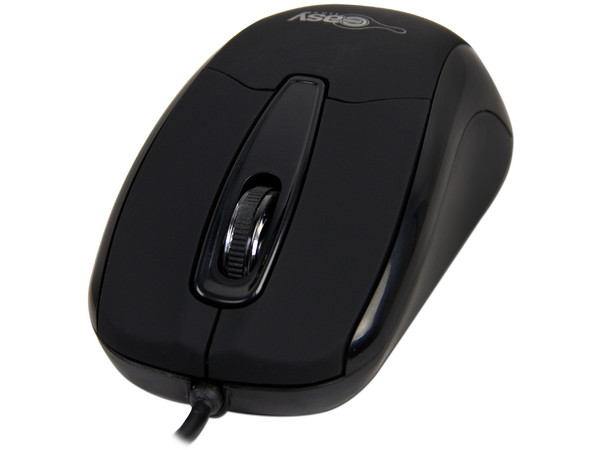 Mouse Óptico Easy Line, hasta 1000 dpi, USB. Color Negro.