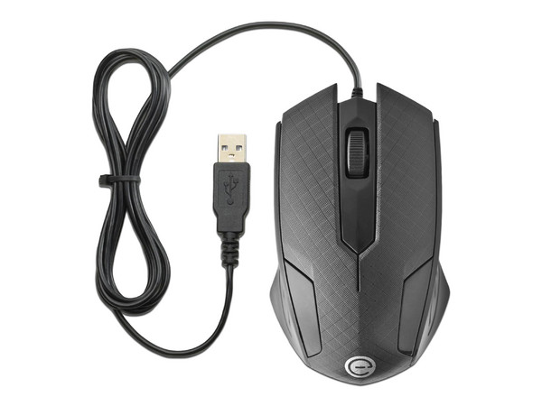 Mouse Óptico Easy Line, 1000 dpi, USB. Color Negro.