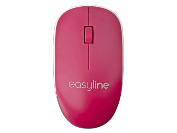 Mouse Óptico Inalámbrico EASY LYNE, 1200 dpi, USB. Color Magenta.
