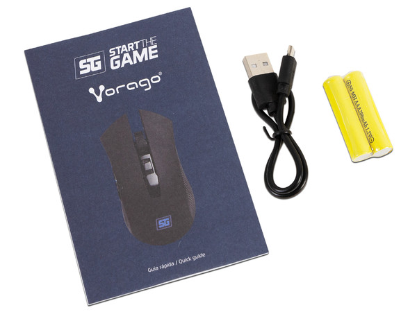 Mouse Óptico Gamer Inalámbrico Game Factor MO-600, hasta 2400 Dpi, 6 Botones. Color Negro.