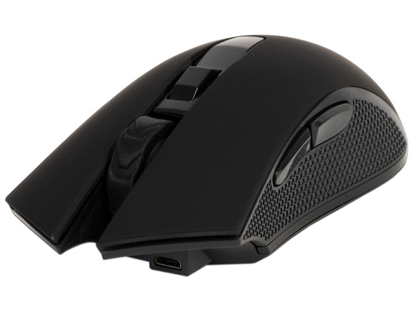 Mouse Óptico Gamer Inalámbrico Game Factor MO-600, hasta 2400 Dpi, 6 Botones. Color Negro.