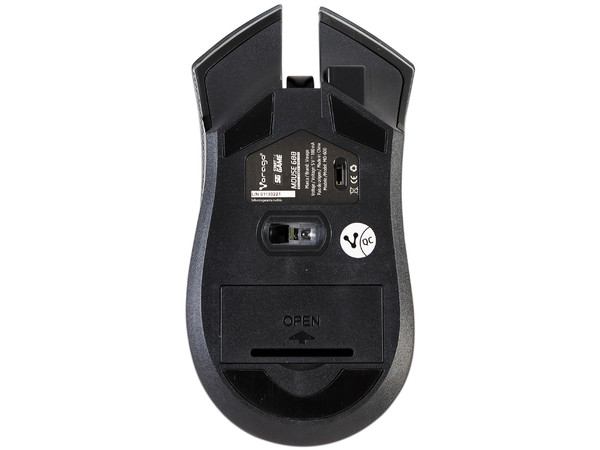 Mouse Óptico Gamer Inalámbrico Game Factor MO-600, hasta 2400 Dpi, 6 Botones. Color Negro.