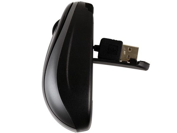 Mouse Óptico General Electric con Cable USB Retráctil Oculto