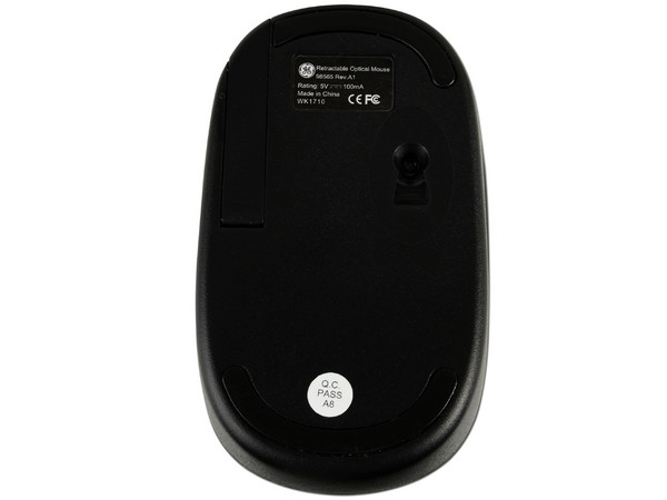 Mouse Óptico General Electric con Cable USB Retráctil Oculto