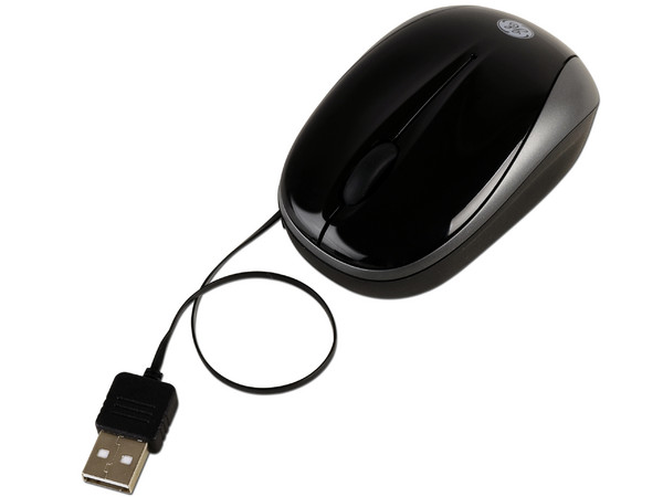 Mouse Óptico General Electric con Cable USB Retráctil Oculto
