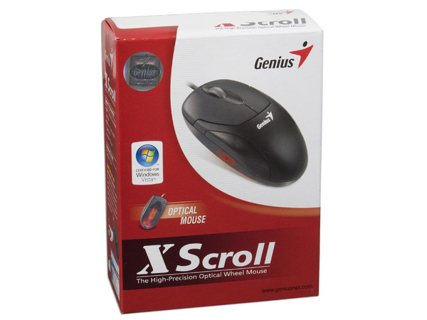 Mouse Genius XScroll óptico, PS/2. Color Negro