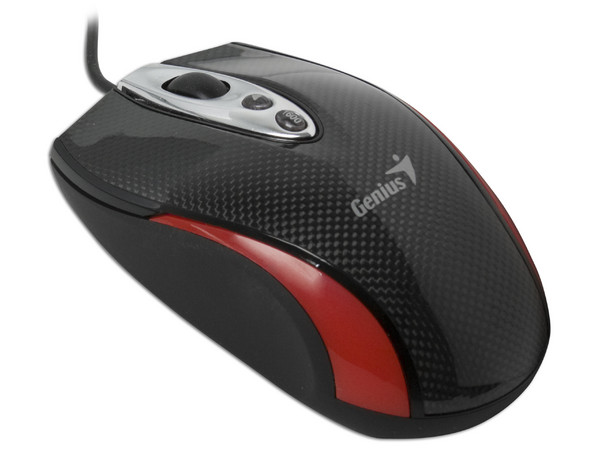 Mouse Genius Navigator 335 láser, USB. Color Negro con Rojo