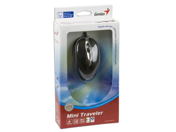 MiniMouse Genius Mini Traveler óptico, USB. Color Negro