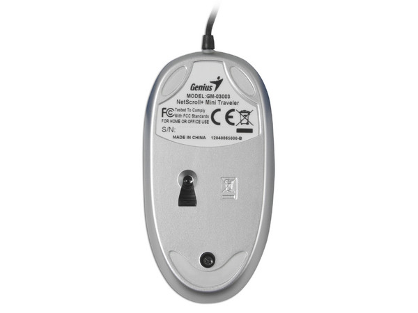 MiniMouse Genius Mini Traveler óptico, USB. Color Plateado