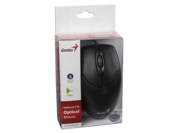 Mouse Genius NetScroll 120 óptico, USB. Color Negro