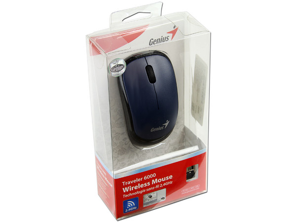 Mouse Genius Traveler 6000 Óptico Inalámbrico, USB. Color Azul 