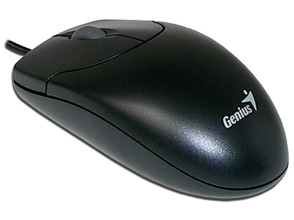 Mouse Genius, 2 botones y scroll, PS/2, Color Negro