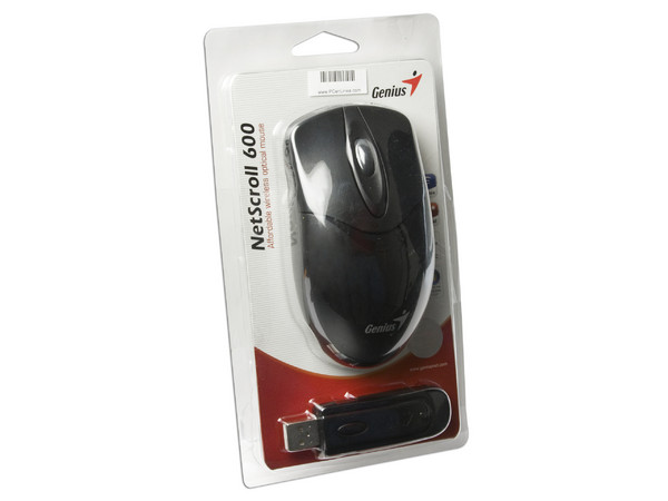 Mouse Genius NetScroll 600 Óptico Inalámbrico, USB. Color Negro
