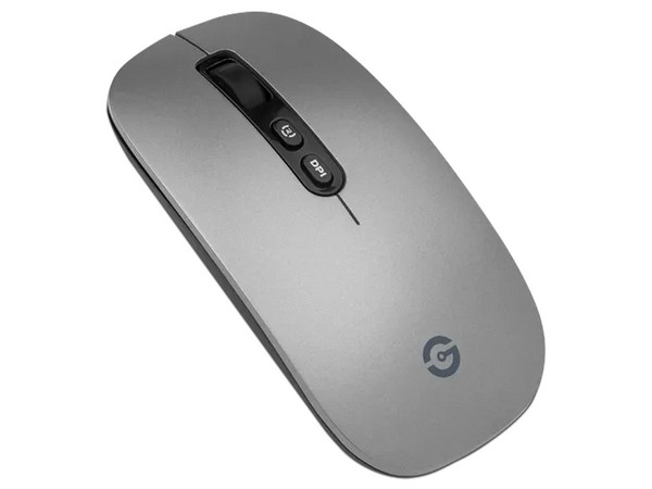 Mouse Óptico Inalámbrico Gettech GGM-OCOBW-MT, 1600 DPI, Botón IA Copilot, Bluetooth 5.1. Color Gris.