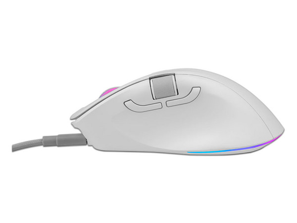 Mouse Gamer Getttech GGM-RGBTR-01, hasta 6400 dpi, 7 botones, RGB, Bluetooth, USB. Color Blanco.