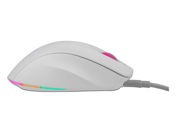 Mouse Gamer Getttech GGM-RGBTR-01, hasta 6400 dpi, 7 botones, RGB, Bluetooth, USB. Color Blanco.