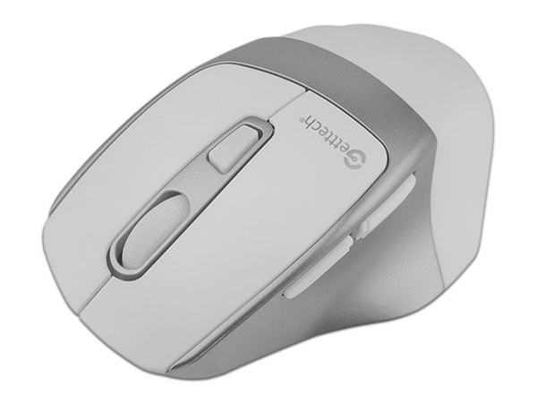 Mouse Ergonómico Getttech Wireless 6D Office, hasta 1600DPI, 6 Botones, Bluetooth, Color Blanco.