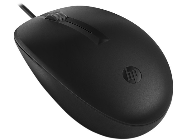 Mouse Laser Alámbrico HP 128 WRD, USB, Ambidiestro, Color Negro.