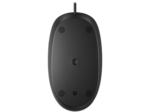 Mouse Laser Alámbrico HP 128 WRD, USB, Ambidiestro, Color Negro.