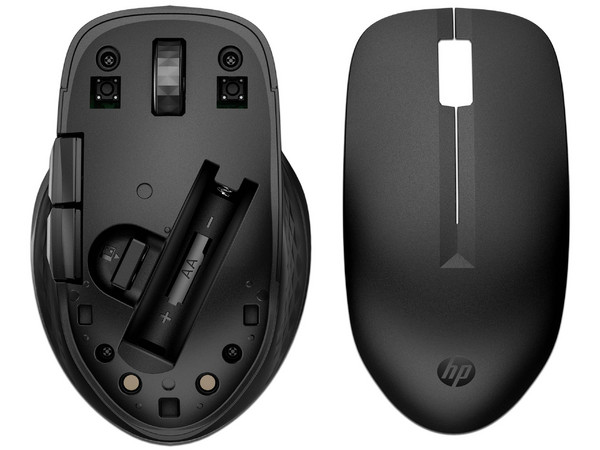 Mouse Óptico Inalámbrico HP 435, 5 Botones, Receptor USB, Bluetooth, Color Negro.
