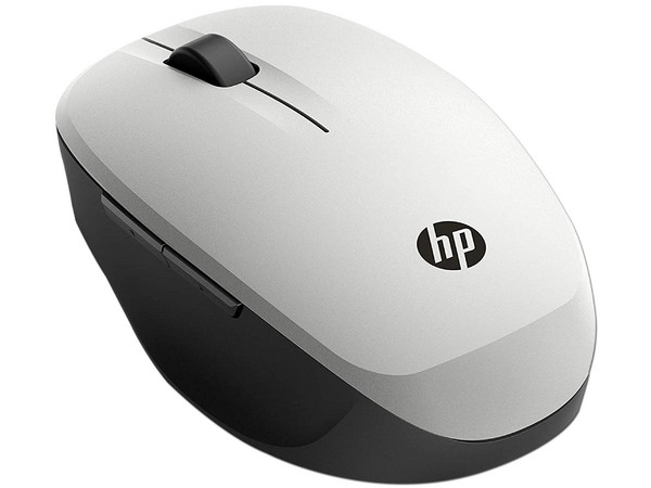 Mouse Inalámbrico HP 300 Dual, USB, Color Plateado.