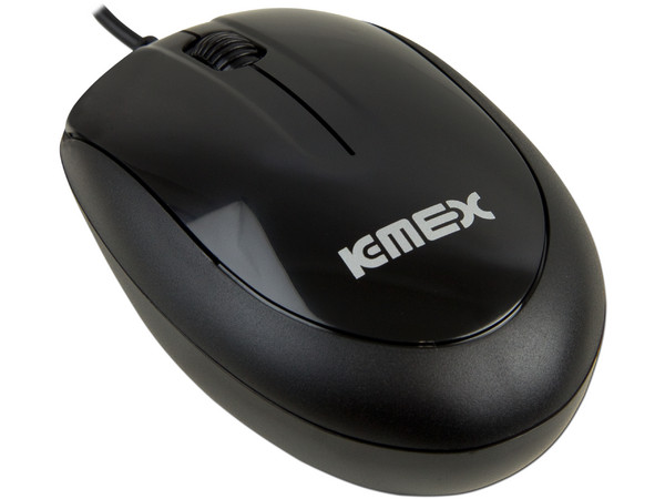 Mouse KMEX K033 Óptico, USB. Color Negro