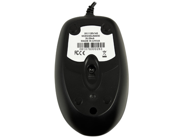 Mouse KMEX K033 Óptico, USB. Color Negro
