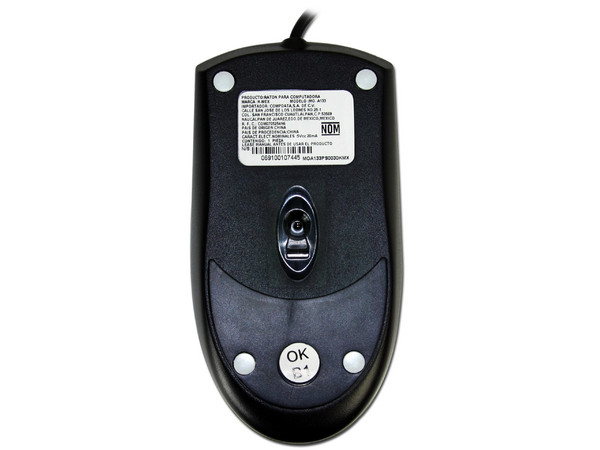 Mouse K-MEX Óptico, PS/2. Color Negro   