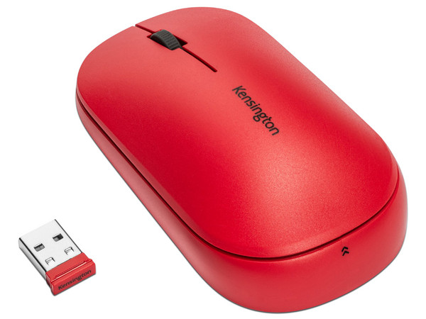 Mouse Óptico Inalámbrico Kensington Suretrack, hasta 4000 dpi, Bluetooth 5.0, Receptor USB. Color Rojo.
