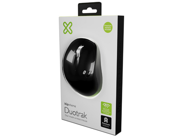 Mouse óptico Inalámbrico Klip Xtreme KMB-501BK, Bluetooth, Color Negro.
