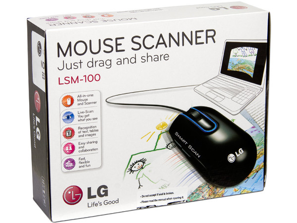 Mouse escáner LG LSM-100 el primer escáner de bolsillo, USB. 