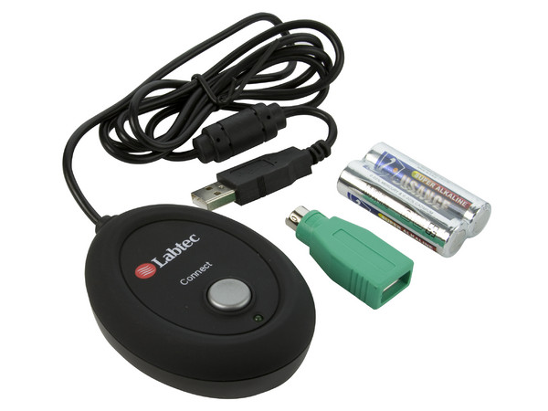 Mouse Labtec 800 Óptico Inalámbrico, USB/PS2