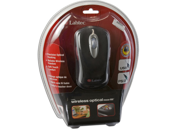 Mouse Labtec 800 Óptico Inalámbrico, USB/PS2