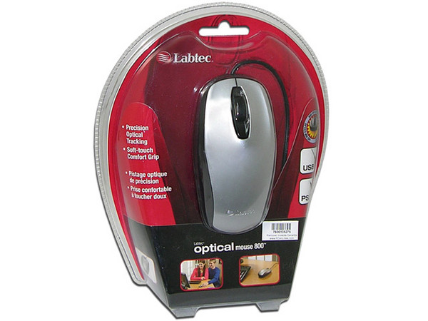 Mouse Óptico Labtec 800, USB/PS/2