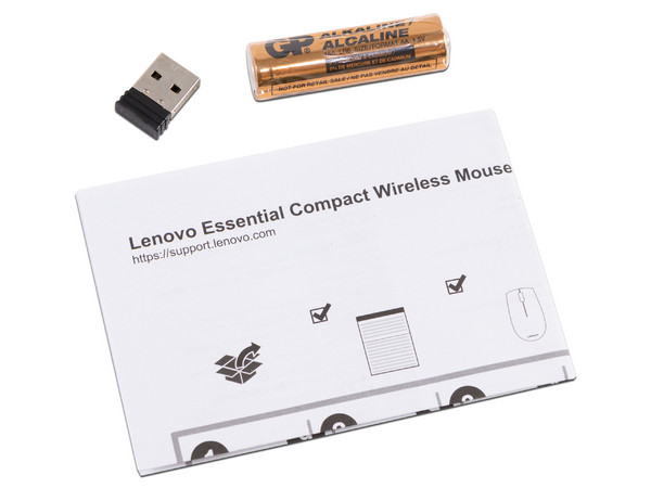 Mouse Óptico Inalámbrico Lenovo Wireless Compact, Nano USB, Color Negro.