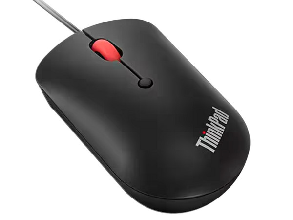 Mouse Óptico Compacto Lenovo ThinkPad, USB-C, 2400dpi, Color Negro.