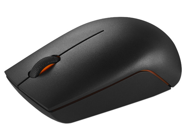 Mouse Laser Inalámbrico Lenovo 300, Resolución de 1000 DPI, Ambidiestro, Receptor USB. Color Negro.