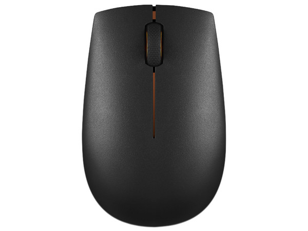 Mouse Laser Inalámbrico Lenovo 300, Resolución de 1000 DPI, Ambidiestro, Receptor USB. Color Negro.