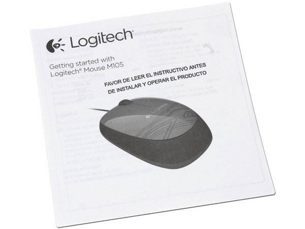 Mouse Logitech m105 Óptico, USB.