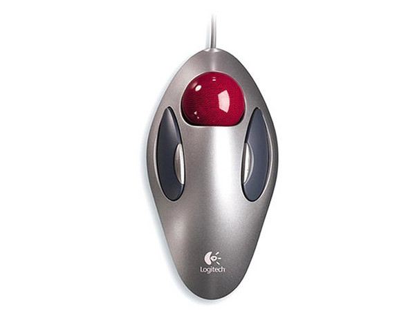 Trackball Logitech Óptico Marble Mouse, (USB/PS2). Color Bronce.