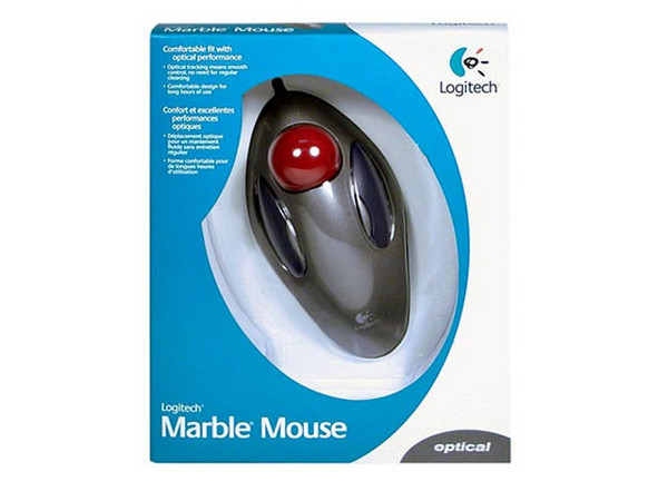 Trackball Logitech Óptico Marble Mouse, (USB/PS2). Color Bronce.