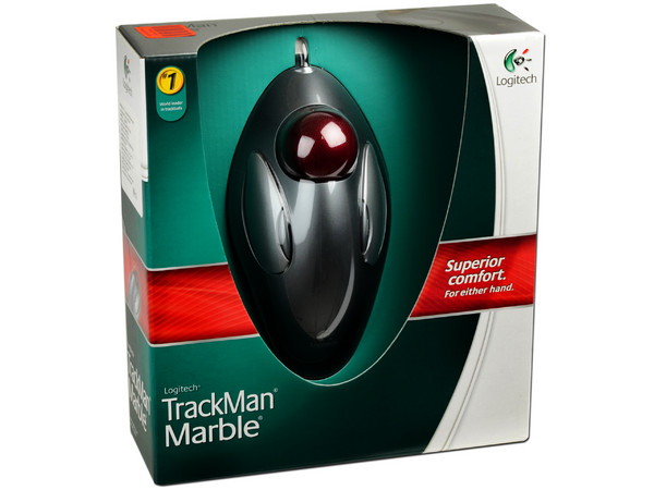 Mouse Óptico, Logitech Marble TrackMan, USB.