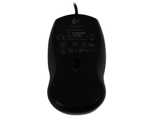 Mouse Logitech V100 Óptico para Laptop, USB. Color Negro