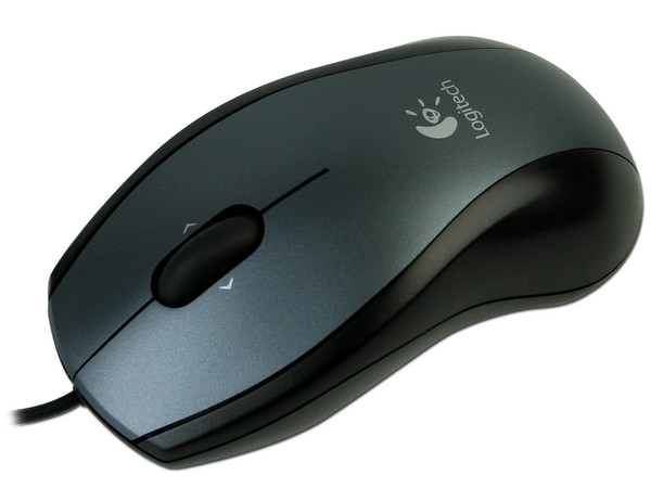 Mouse Logitech V100 Óptico para Laptop, USB. Color Negro