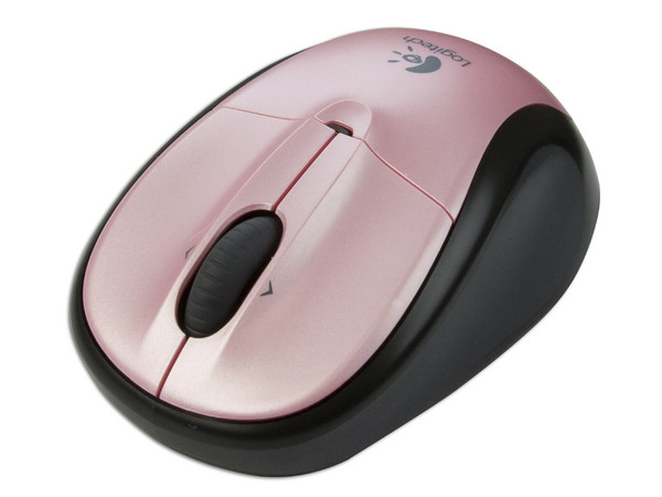 Mouse Logitech V220 Óptico Inalámbrico para Laptop, USB. Color Rosa