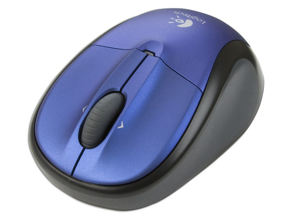 Mouse Logitech V220 Óptico Inalámbrico para Laptop, USB. Color Azul