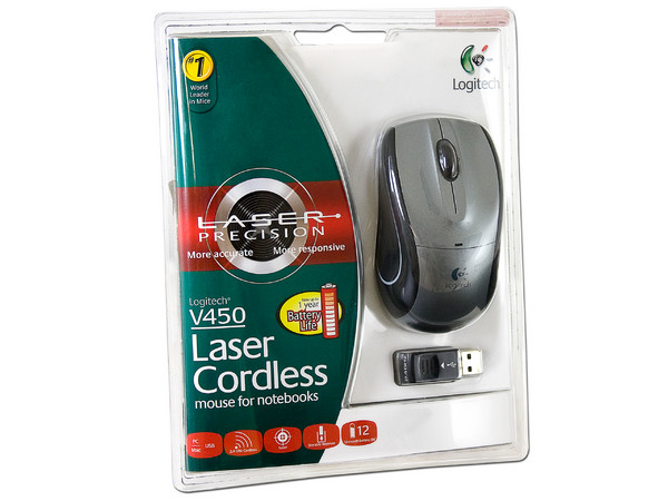 Mouse Logitech V450 Láser Inalámbrico, USB